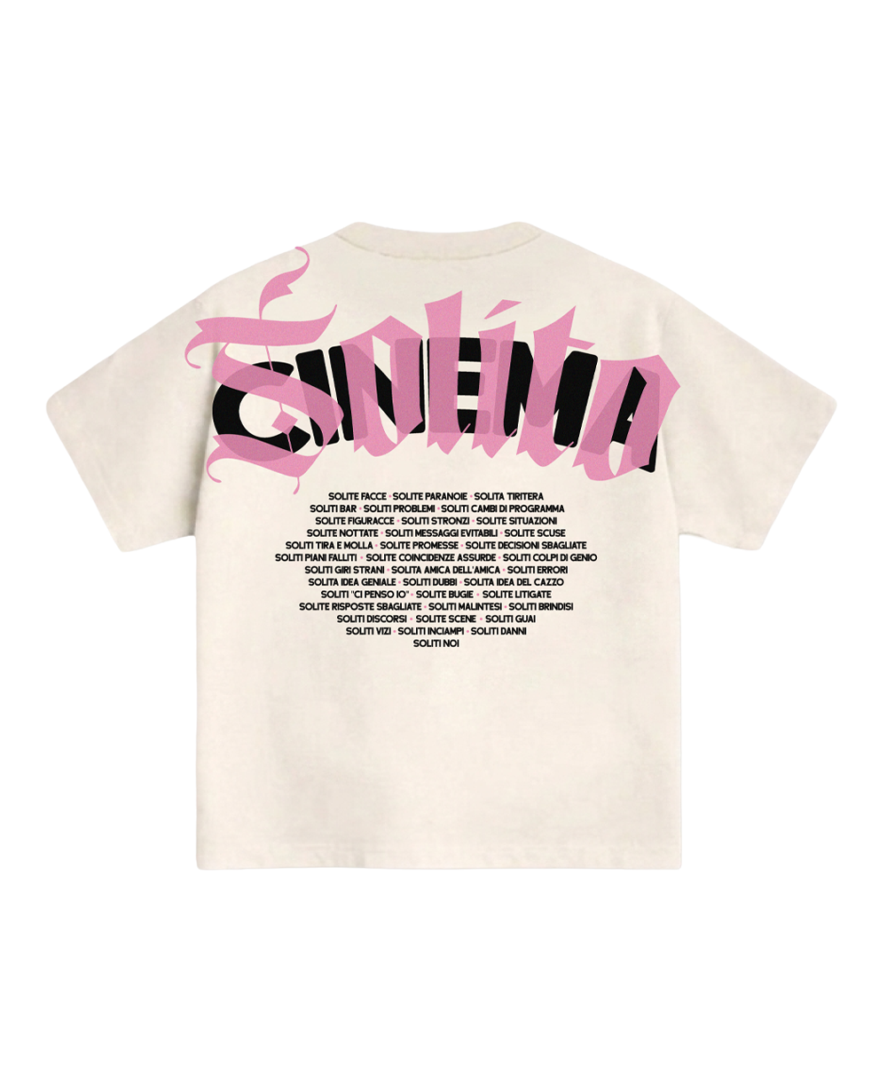T-shirt off wht "Solito Cinema"