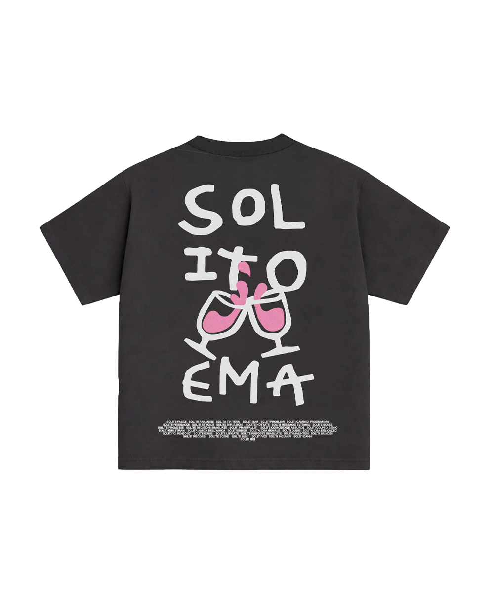 T-shirt nera "Solito CINema"
